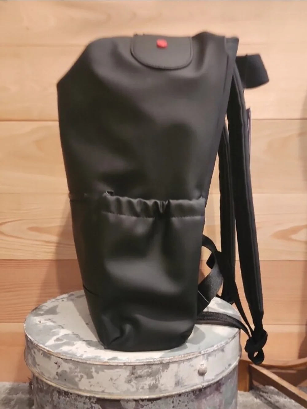 HUNTER Black Waterproof Roll-Top Backpack